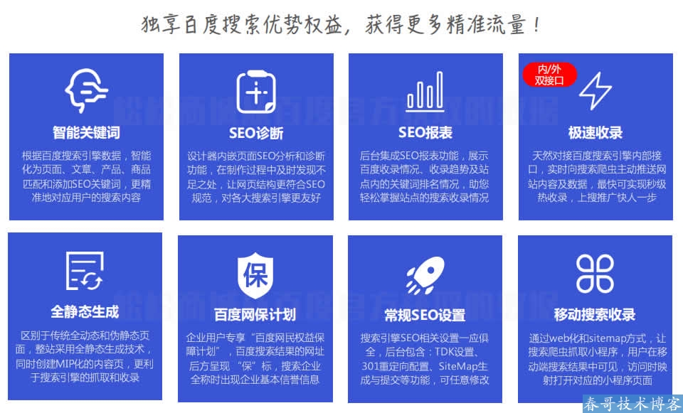 <a href=https://www.cgtblog.com/e/tags/?tagid=10506 target=_blank class=infotextkey>帮企商城</a>上架百度旗下傻瓜式智能建站工具AIPage，利于SEO，快速收录