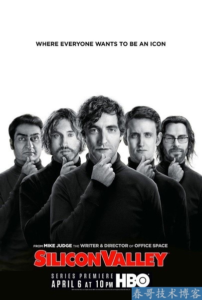 《硅谷》第一季海报，模仿《乔布斯传》封面