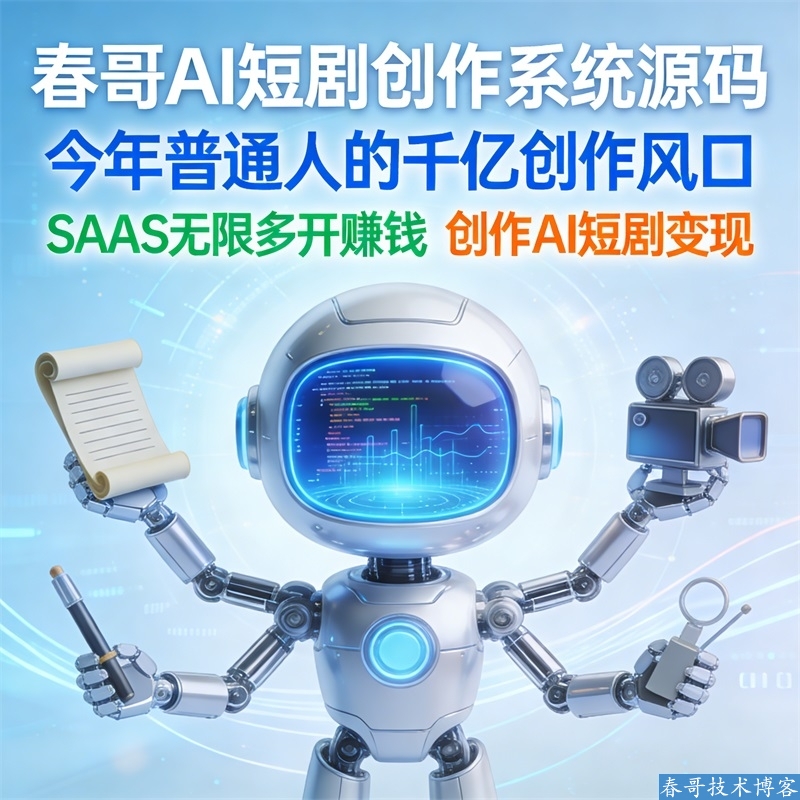 <a href=https://www.cgtblog.com/e/tags/?tagid=1188 target=_blank class=infotextkey>春哥团队</a>AI短剧创作系统源码：2026年普通人的千亿创作风口！