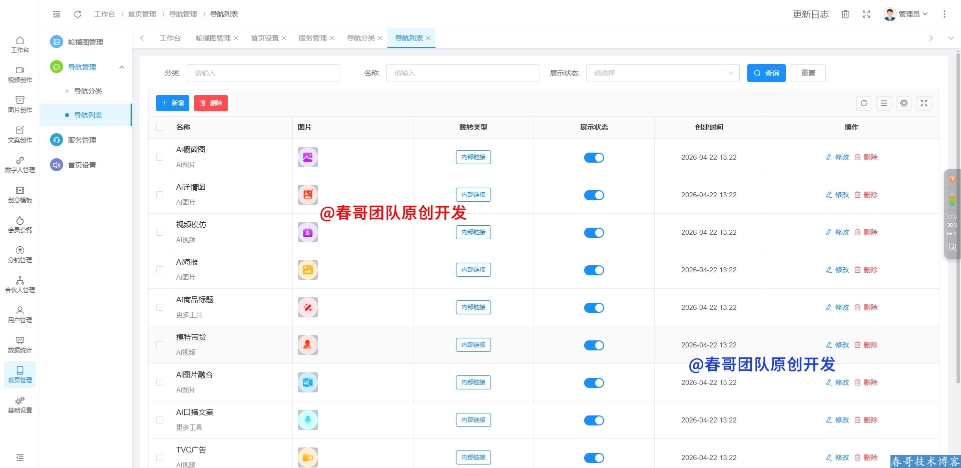 春哥AI电商神器系统源码重磅来袭！AI文案、AI图片、AI视频全部一键搞定！