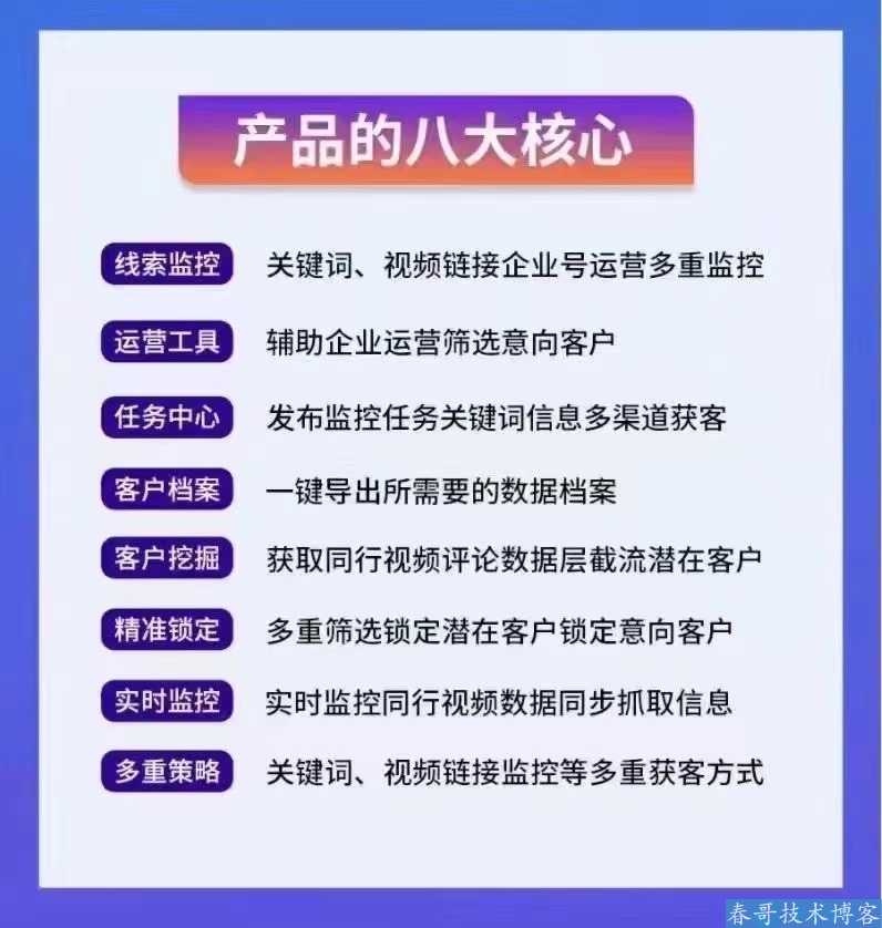 短视频询盘拓客截流系统  让大数据帮你智能找精准客户弯道超车